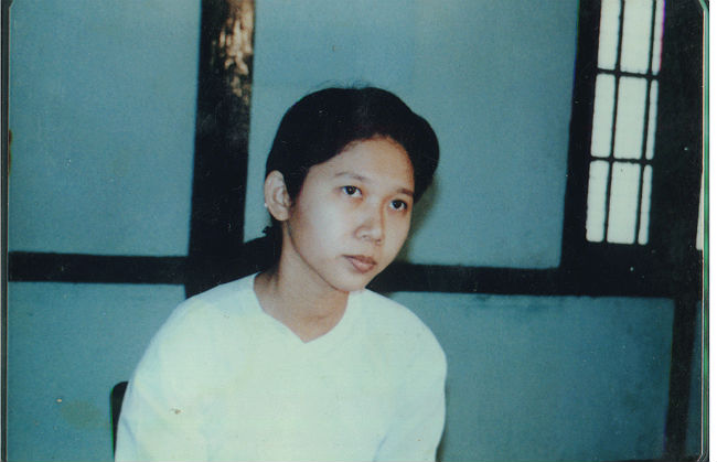  A photo of Dr.Ma Thida imprisoned about six year in prison cell